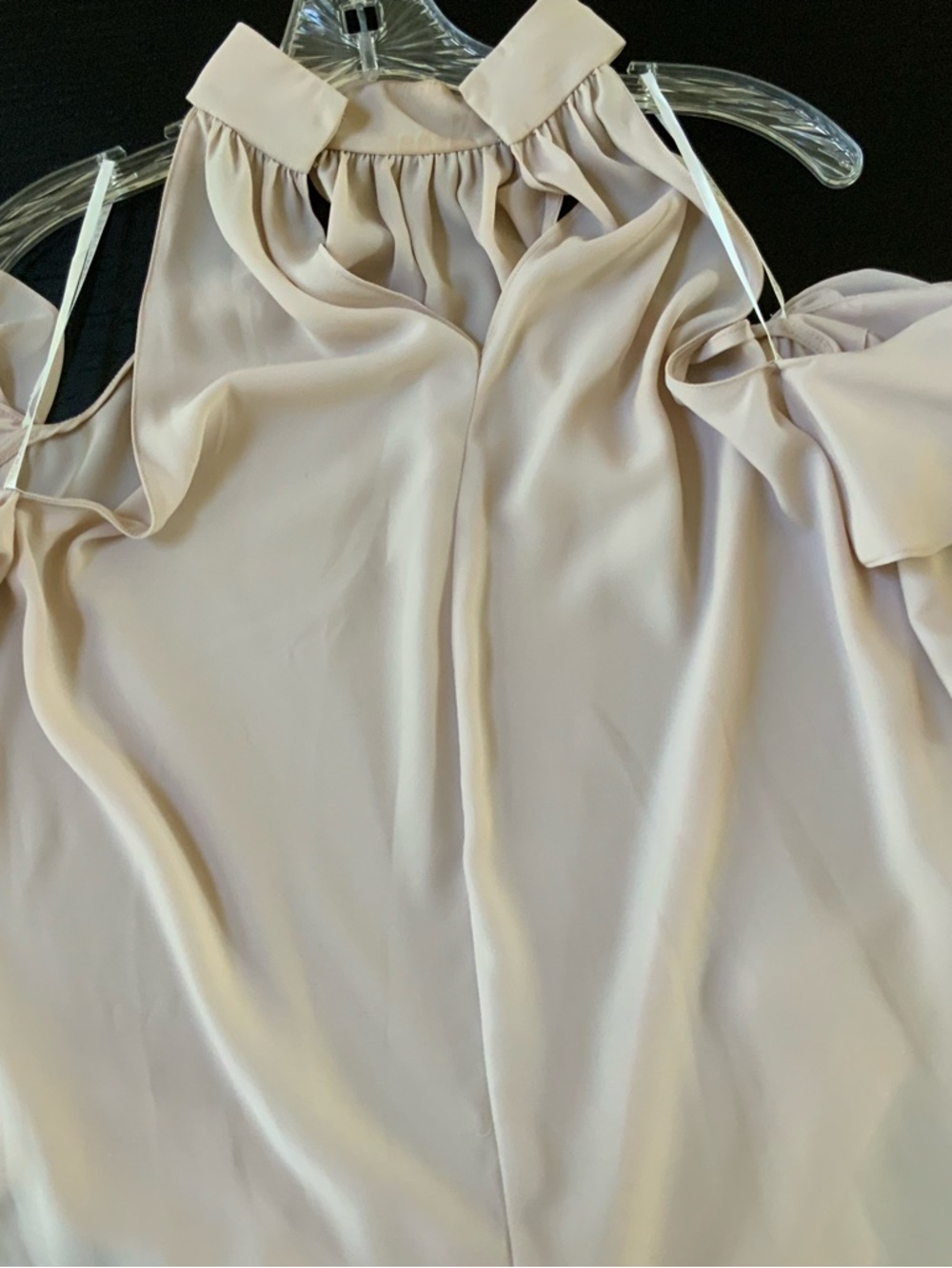 Amanda UpRichard shoulderless top with flutter sleeves
